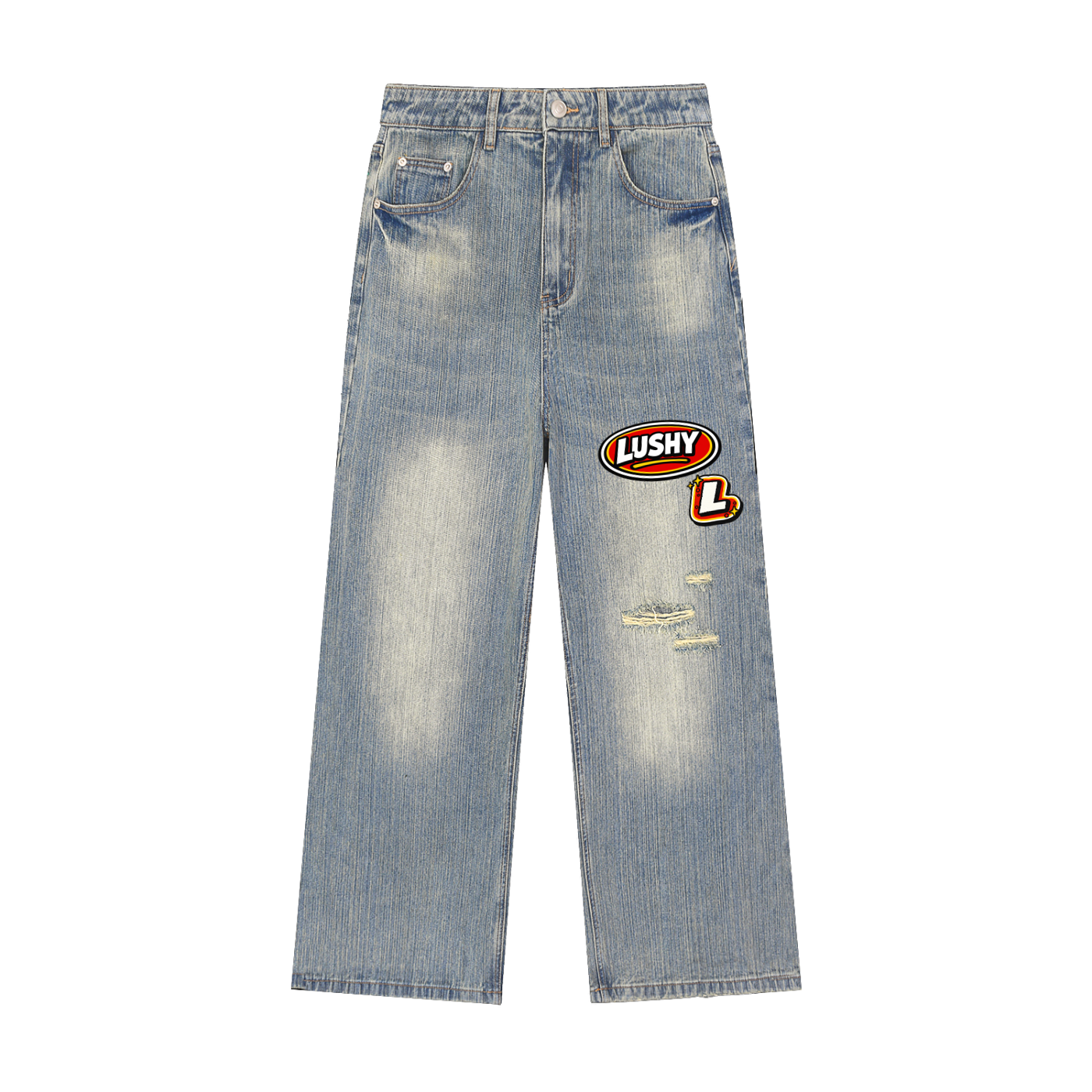 LUSHY BADGE PACK VINTAGE JEANS