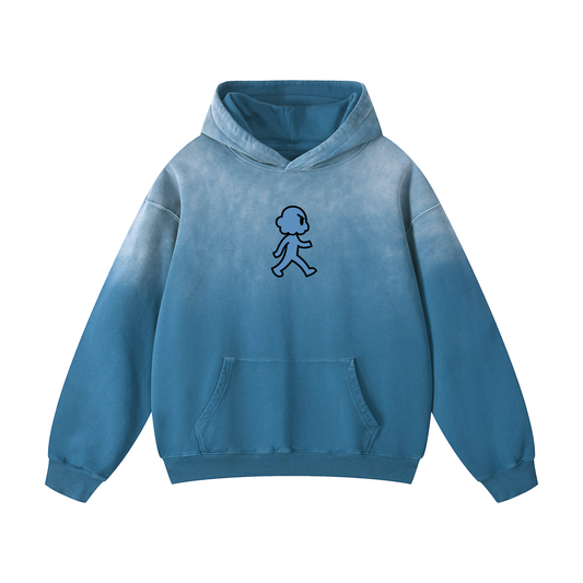LUSHY CROSSWALK BLUE SUNFADE HOODIE