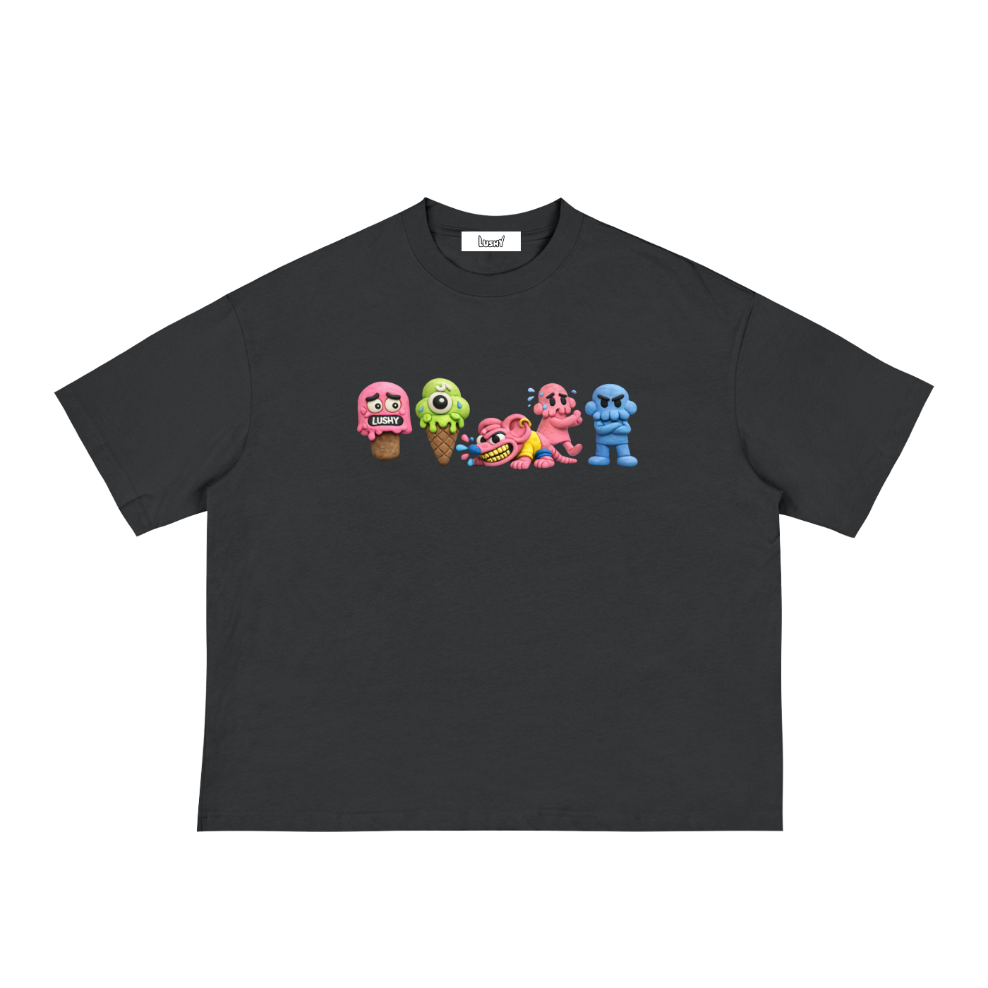 LUSHY CLAY CREW BOXY TEE